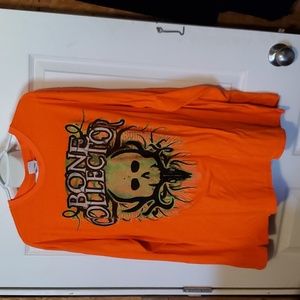 Mens orange bone collector shirt